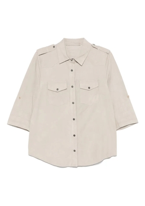 Salvatore Santoro suede shirt - Grey
