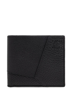 LOEWE embossed-logo panelled leather wallet - Black