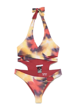 Patrizia Pepe tie-dye swimsuit - Red