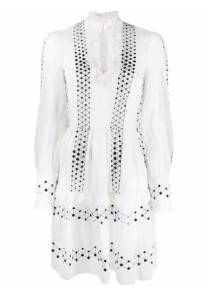 Temperley London Robin long-sleeve mini dress - White