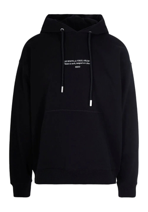 Off-White logo-print hoodie - Black