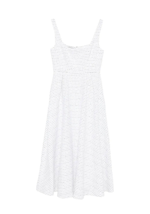 Alessandra Rich striped sleeveless dress - White