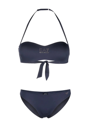 Ea7 Emporio Armani logo-embellished bikini set - Blue