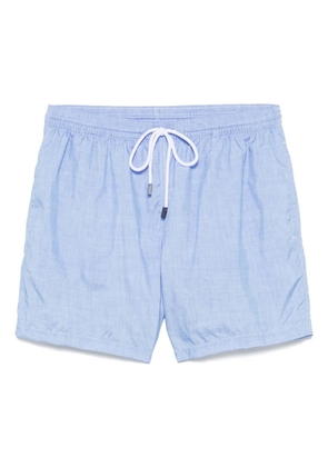 Barba logo-patch swim shorts - Blue