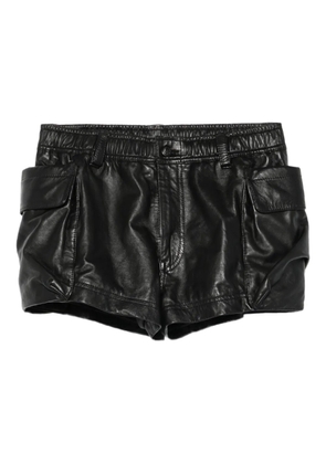R13 leather shorts - Black