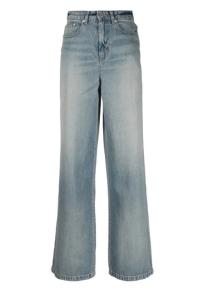 Kenzo logo-patch wide-leg jeans - Blue
