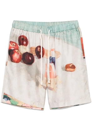 Nanushka silk shorts - Brown