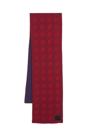 BY FAR Jacquard Grid scarf - Blue