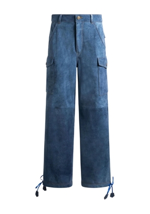 ETRO denim-effect drawstring-detail trousers - Blue