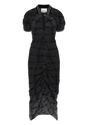 Vivienne Westwood logo-print midi dress - Blue