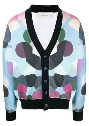 Limitato graphic-print cotton cardigan - Black