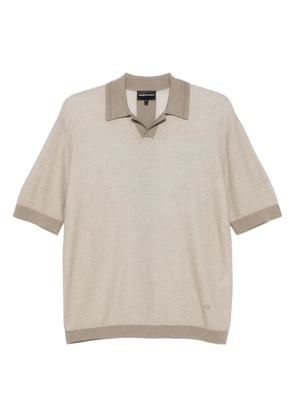 Emporio Armani knitted polo shirt - Grey