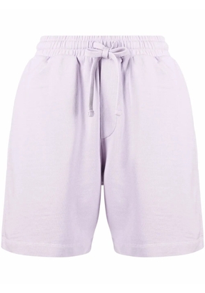 Nanushka drawstring organic-cotton shorts - Purple