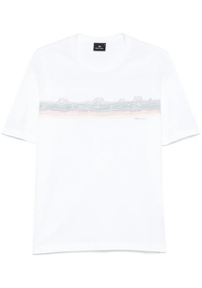 PS Paul Smith Desert Stripe-print T-shirt - White