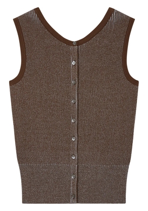 TOMBOY ribbed top - Brown