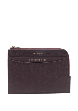 Aspinal Of London zipped travel wallet - Purple