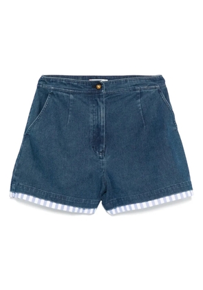 HUI MILANO striped-trim shorts - Blue
