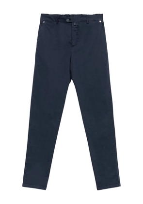 Kiton logo-patch trousers - Blue