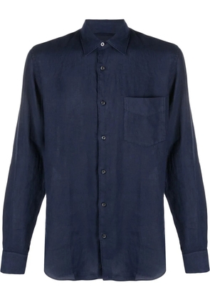 ASPESI pointed-collar long-sleeved shirt - Blue