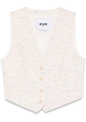 MSGM speckled waistcoat - Neutrals