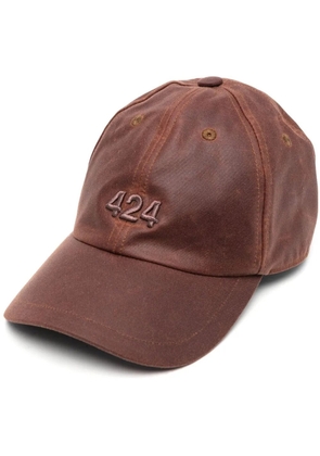 424 embossed-logo baseball cap - Brown
