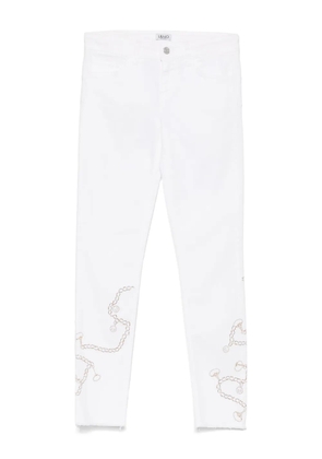 LIU JO rhinestone-embellished jeans - White