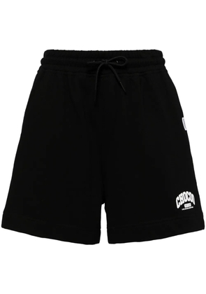 CHOCOOLATE logo lettering cotton shorts - Black