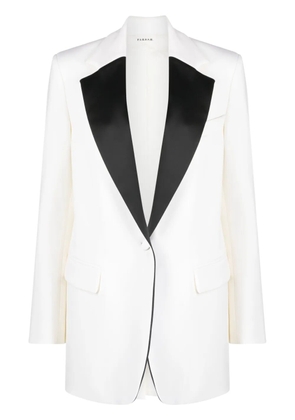P.A.R.O.S.H. satin-trim virgin wool blazer - Neutrals