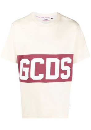 GCDS logo-print cotton T-shirt - Neutrals