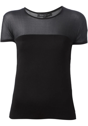 Ralph Lauren Collection sheer panel t-shirt - Black