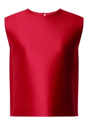 Alberta Ferretti sleeveless satin top - Red
