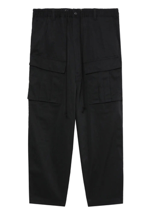 Junya Watanabe MAN drop-crotch cropped cargo trousers - Black