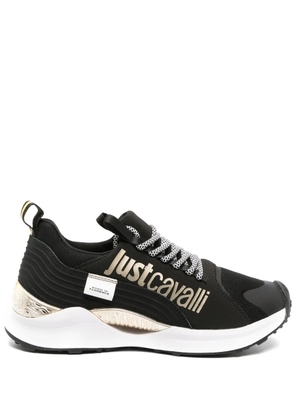Just Cavalli logo-print lace-up sneakers - Black