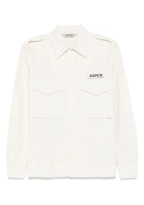 ASPESI canvas field shirt - White
