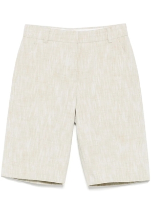 System slim-fit Bermuda shorts - Neutrals