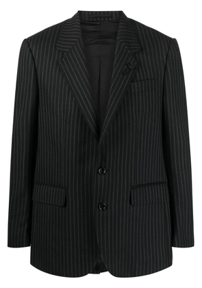 Lardini pinstripe-print single-breasted blazer - Black
