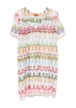 Missoni crochet-knit mini dress - White