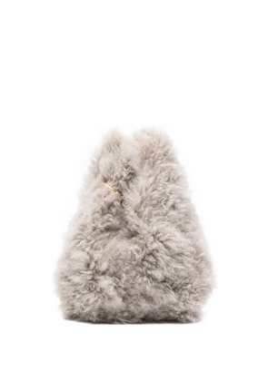 Simonetta Ravizza shearling shoulder bag - Grey