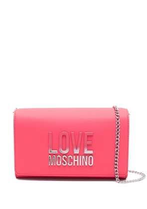 Love Moschino logo-lettering cross body bag - Pink