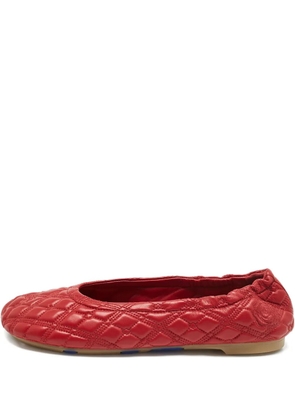 Burberry Pre-Owned leather quilted ballet flats - Red