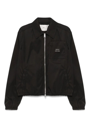 AMI Paris logo-lettering bomber jacket - Black