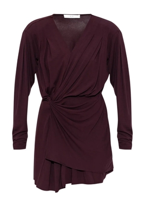 IRO twisted v-neck mini dress - Red