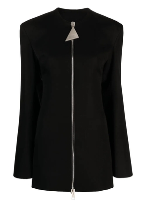 The Attico zip-up virgin wool minidress - Black