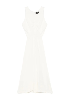 A.M.G. ruched-detailed maxi dress - White