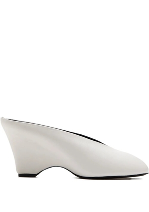 KHAITE 75mm open-toe wedge sandals - White