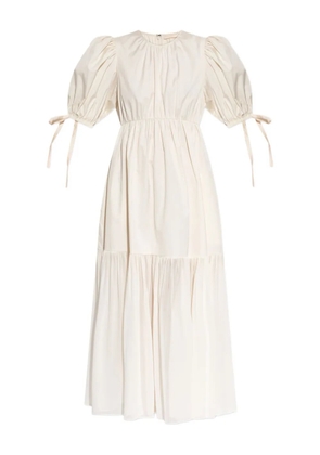 Ulla Johnson puff-sleeve midi dress - Neutrals