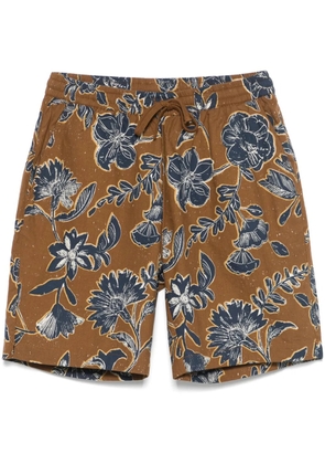 Universal Works floral-print shorts - Brown
