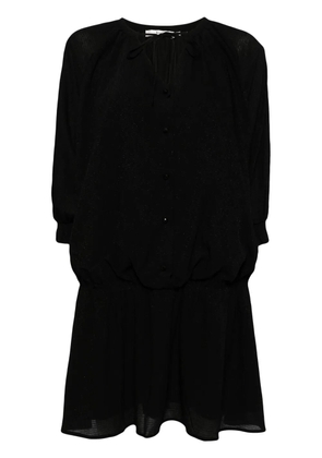 b+ab lurex-detail round-collar minidress - Black