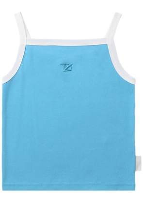 izzue logo-embroidered tank top - Blue