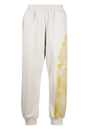 A-COLD-WALL* graphic-print cotton joggers - Neutrals